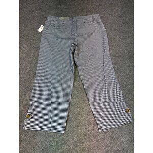 Talbots womens pants size 8 capri perfect skimmers blue and white checkers